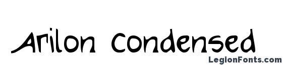 Arilon Condensed font, free Arilon Condensed font, preview Arilon Condensed font