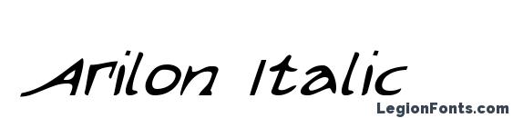 шрифт Arilon Italic, бесплатный шрифт Arilon Italic, предварительный просмотр шрифта Arilon Italic