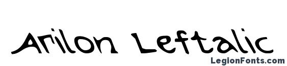 Arilon Leftalic font, free Arilon Leftalic font, preview Arilon Leftalic font