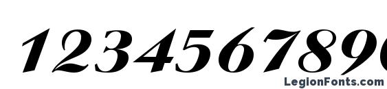 Ariston Normal Italic Font, Number Fonts