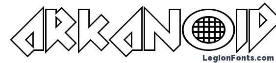 шрифт Arkanoid, бесплатный шрифт Arkanoid, предварительный просмотр шрифта Arkanoid