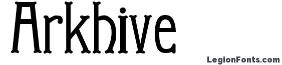 Arkhive font, free Arkhive font, preview Arkhive font