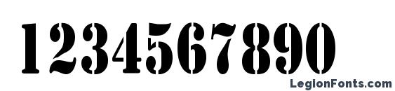 Army Condensed Font, Number Fonts