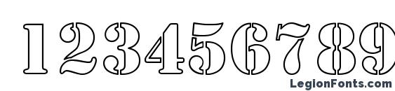 Army Hollow Condensed Font, Number Fonts