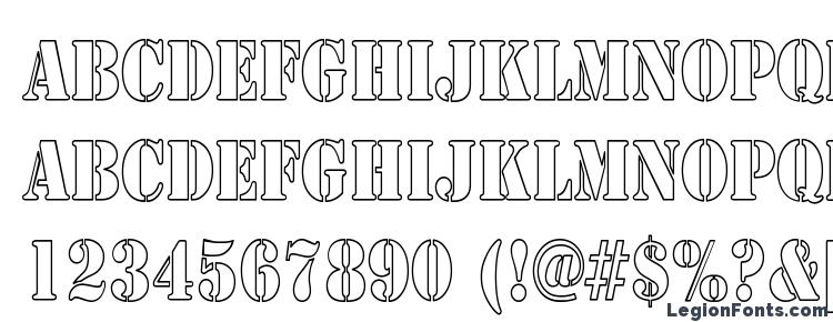 glyphs Army Hollow Thin font, сharacters Army Hollow Thin font, symbols Army Hollow Thin font, character map Army Hollow Thin font, preview Army Hollow Thin font, abc Army Hollow Thin font, Army Hollow Thin font