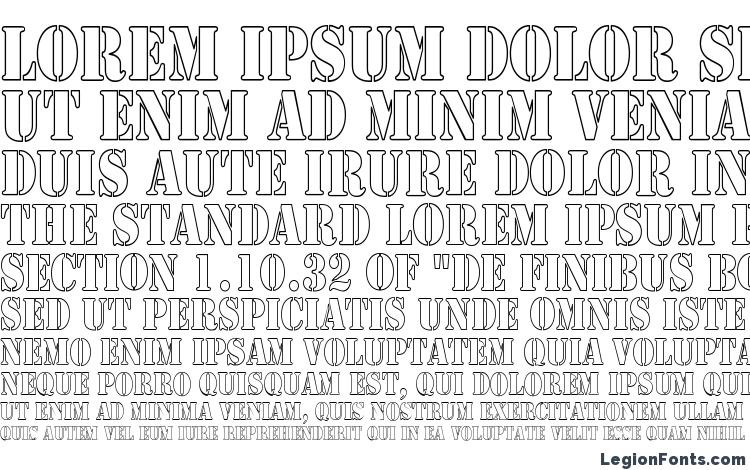 specimens Army Hollow Thin font, sample Army Hollow Thin font, an example of writing Army Hollow Thin font, review Army Hollow Thin font, preview Army Hollow Thin font, Army Hollow Thin font
