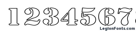 Army Hollow Wide Font, Number Fonts