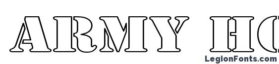 Army Hollow Wide Font