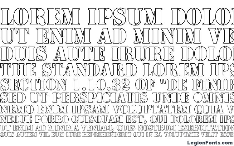 specimens Army Hollow font, sample Army Hollow font, an example of writing Army Hollow font, review Army Hollow font, preview Army Hollow font, Army Hollow font