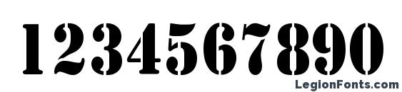 Army Thin Font, Number Fonts