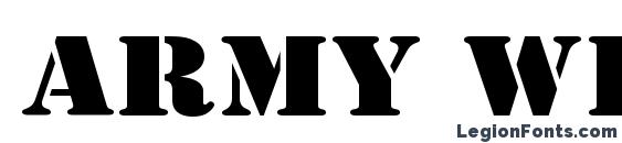 Army Wide font, free Army Wide font, preview Army Wide font