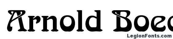 шрифт Arnold Boecklin, бесплатный шрифт Arnold Boecklin, предварительный просмотр шрифта Arnold Boecklin