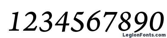 Шрифт ArnoPro Italic08pt, Шрифты для цифр и чисел