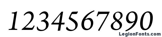ArnoPro Italic12pt Font, Number Fonts