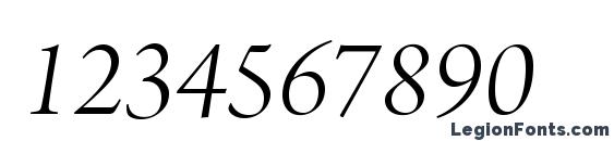 ArnoPro LightItalicDisplay Font, Number Fonts