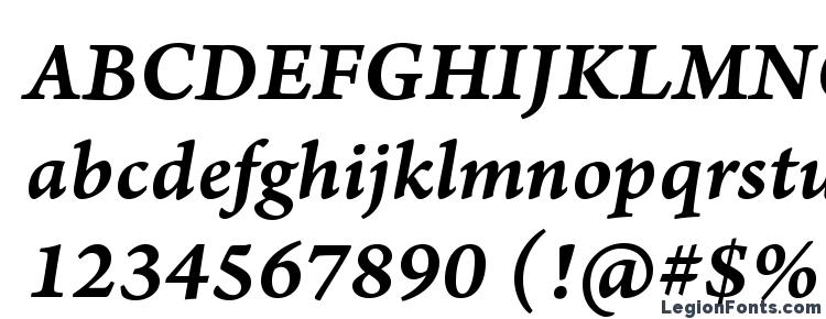 глифы шрифта ArnoPro SemiboldItalic08pt, символы шрифта ArnoPro SemiboldItalic08pt, символьная карта шрифта ArnoPro SemiboldItalic08pt, предварительный просмотр шрифта ArnoPro SemiboldItalic08pt, алфавит шрифта ArnoPro SemiboldItalic08pt, шрифт ArnoPro SemiboldItalic08pt