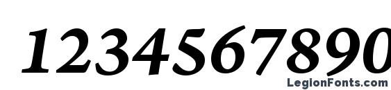 ArnoPro SemiboldItalic08pt Font, Number Fonts