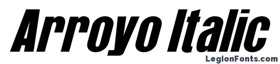 шрифт Arroyo Italic, бесплатный шрифт Arroyo Italic, предварительный просмотр шрифта Arroyo Italic