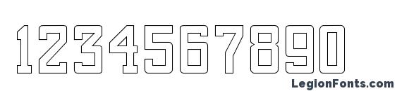 ARSENAL vk outline Font, Number Fonts