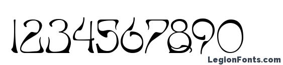 Art Nouveau Bistro Сap Font, Number Fonts