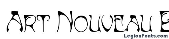 шрифт Art Nouveau Bistro Сap, бесплатный шрифт Art Nouveau Bistro Сap, предварительный просмотр шрифта Art Nouveau Bistro Сap