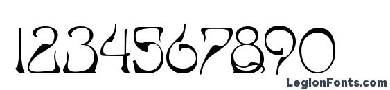 Art Nouveau Bistro Font, Number Fonts