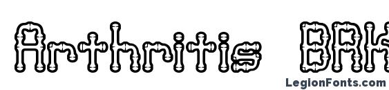 Arthritis BRK font, free Arthritis BRK font, preview Arthritis BRK font
