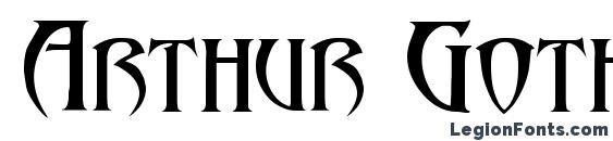 Arthur Gothic font, free Arthur Gothic font, preview Arthur Gothic font