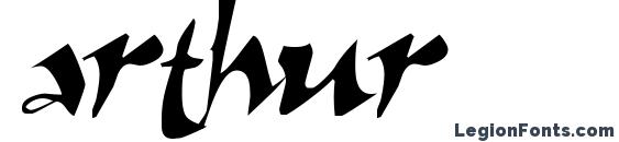 шрифт Arthur, бесплатный шрифт Arthur, предварительный просмотр шрифта Arthur