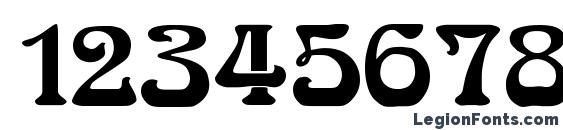 ArtNouveau Font, Number Fonts