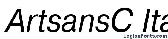 ArtsansC Italic font, free ArtsansC Italic font, preview ArtsansC Italic font
