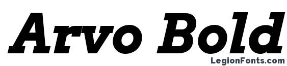 шрифт Arvo Bold Italic, бесплатный шрифт Arvo Bold Italic, предварительный просмотр шрифта Arvo Bold Italic