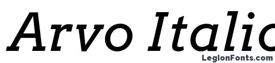 Arvo Italic font, free Arvo Italic font, preview Arvo Italic font