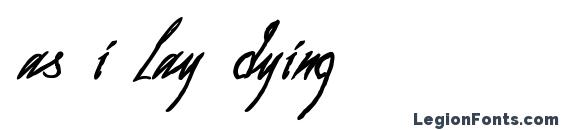 as i lay dying Font
