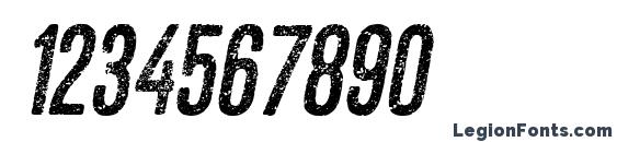 Asfalto Italic Font, Number Fonts