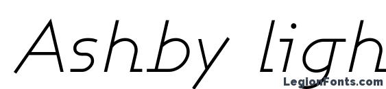 шрифт Ashby light italic, бесплатный шрифт Ashby light italic, предварительный просмотр шрифта Ashby light italic