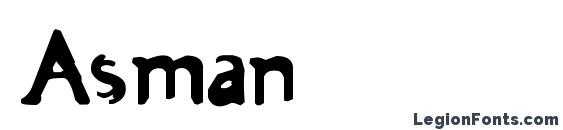 Asman font, free Asman font, preview Asman font