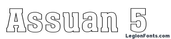 шрифт Assuan 5, бесплатный шрифт Assuan 5, предварительный просмотр шрифта Assuan 5