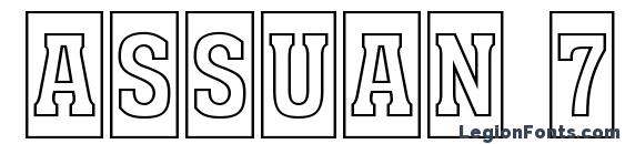шрифт Assuan 7, бесплатный шрифт Assuan 7, предварительный просмотр шрифта Assuan 7
