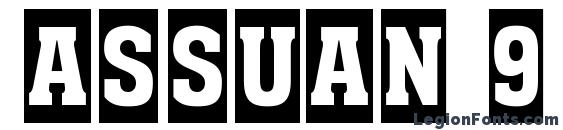 шрифт Assuan 9, бесплатный шрифт Assuan 9, предварительный просмотр шрифта Assuan 9