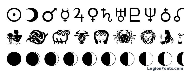 glyphs Astrologer font, сharacters Astrologer font, symbols Astrologer font, character map Astrologer font, preview Astrologer font, abc Astrologer font, Astrologer font