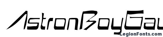 Шрифт AstronBoyGaunt Italic