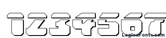 Astropolis Laser 3D Font, Number Fonts