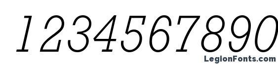 Astute Light SSi Light Italic Font, Number Fonts