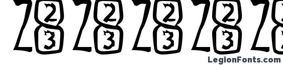 Asunder by ZONE23 Font, Number Fonts
