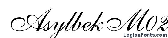 Шрифт AsylbekM02Shelley.kz, Каллиграфические шрифты