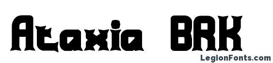 Ataxia BRK font, free Ataxia BRK font, preview Ataxia BRK font