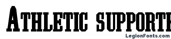 Athletic supporter Font