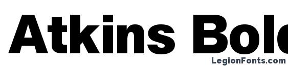 шрифт Atkins Bold, бесплатный шрифт Atkins Bold, предварительный просмотр шрифта Atkins Bold