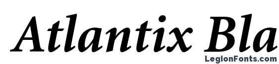 Шрифт Atlantix Black SSi Bold Italic